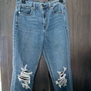 American Eagle ripped mom jeans